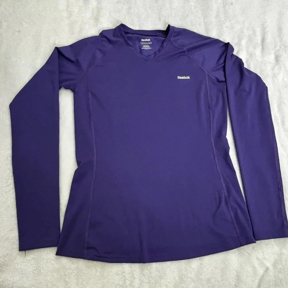 Reebok Purple Long-Sleeve Performance‎ Top